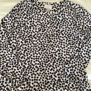 LOFT Poppy Black + White Blouse